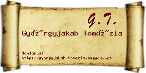 Györgyjakab Tomázia névjegykártya